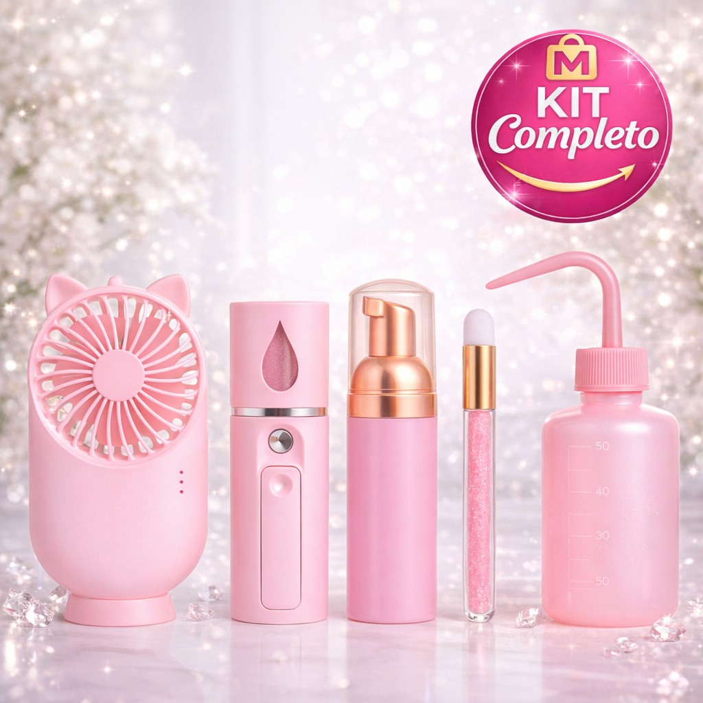 Kit Completo Higienização Extensão de Cílios P
