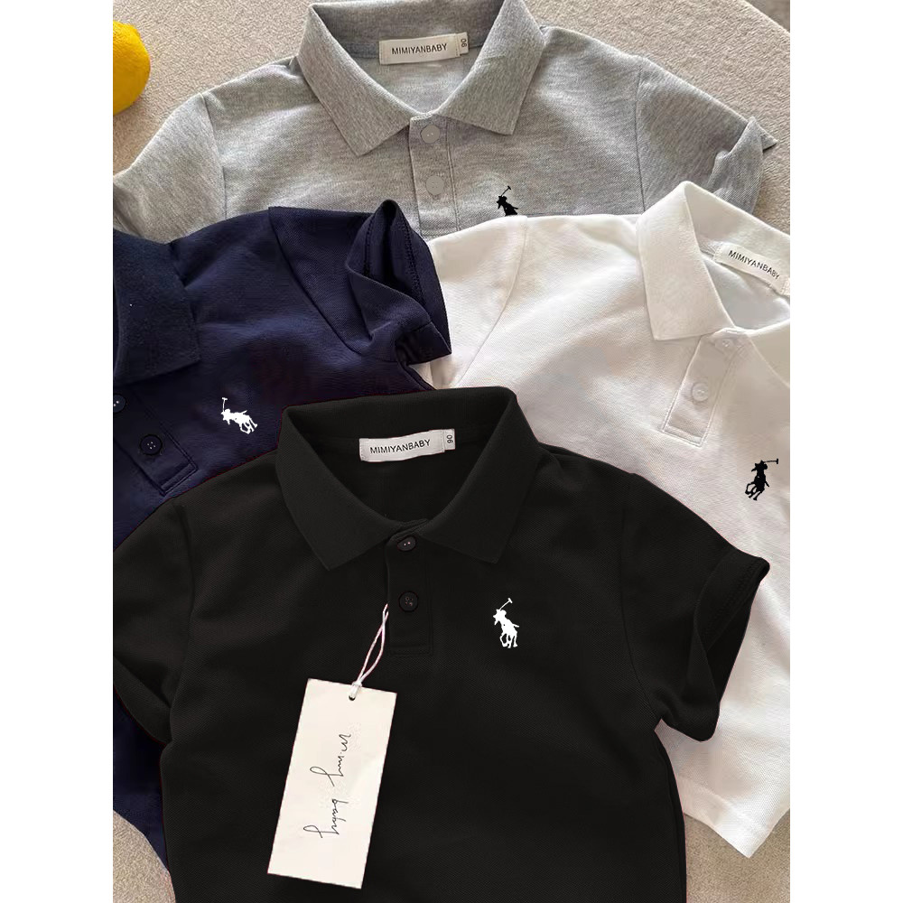 Crianças verão puro algodão de manga curta cami