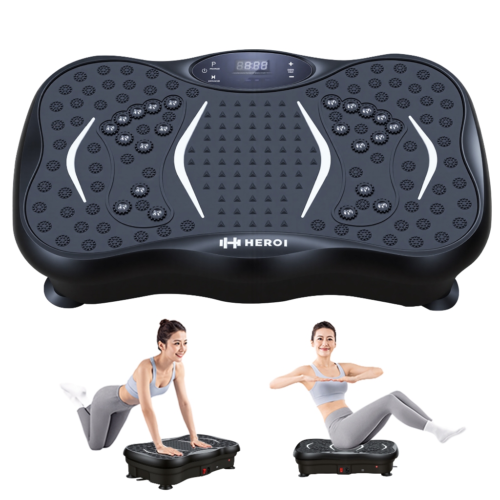 HEROI Plataforma vibratória 3 modos, Display LED,