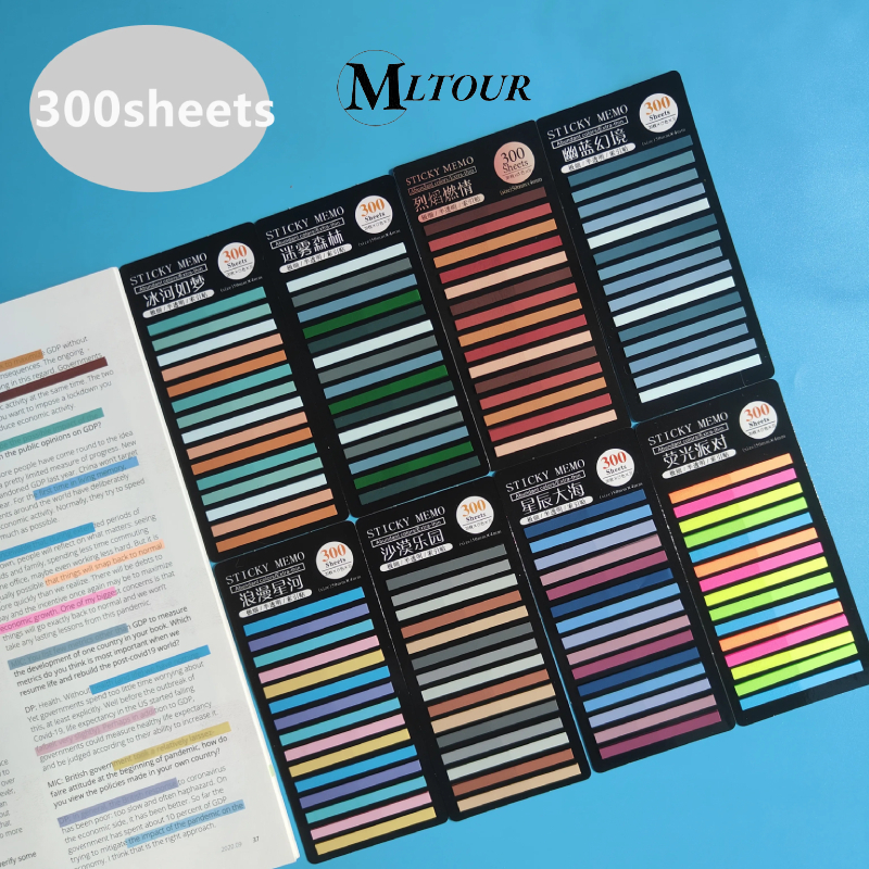 300 folhas Ultra-finas transparentes notas pegajos