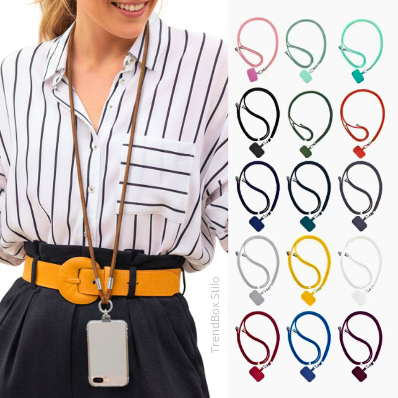 Cordão de Celular Ajustável Alça Anti Furto Par