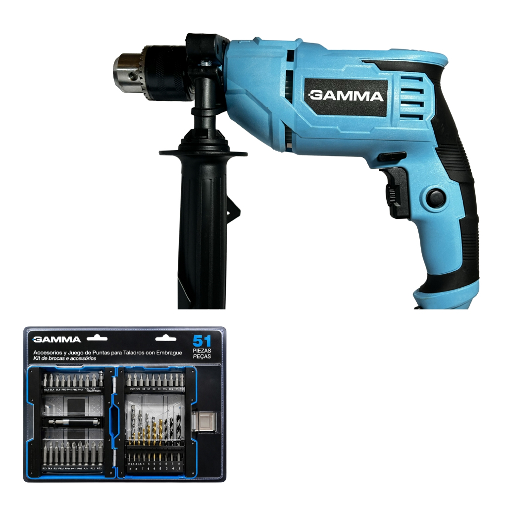Furadeira de Impacto 13mm 910W Gamma G19513AC Com 