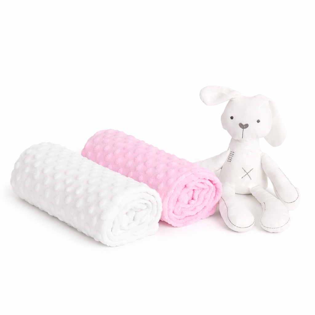 Kit 02 Mantinhas Bebê Pipoquinha Simples Maternid