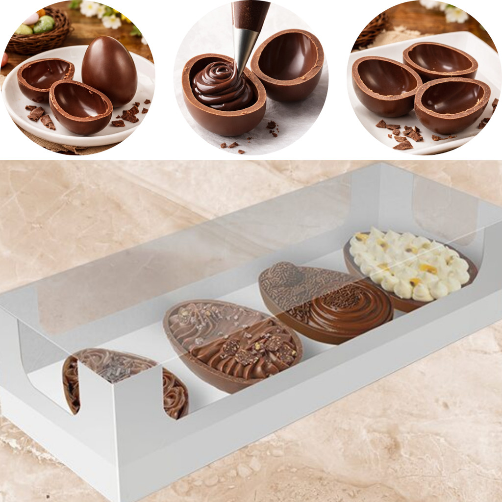 10 CAIXA 4 MINI OVOS DEGUSTACAO 50G BRANCA –