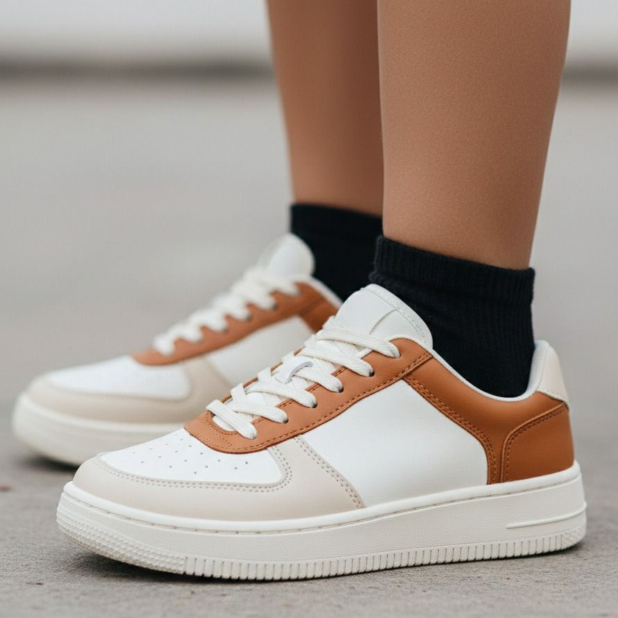 Tênis Casual Branco Masculino Feminino Academ Ska