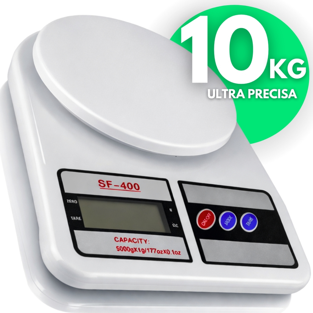 Balança Digital Alta Precisão até 10kg Cozinha 
