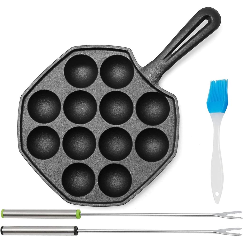 Panela de Takoyaki de Ferro Fundido Anxingo –