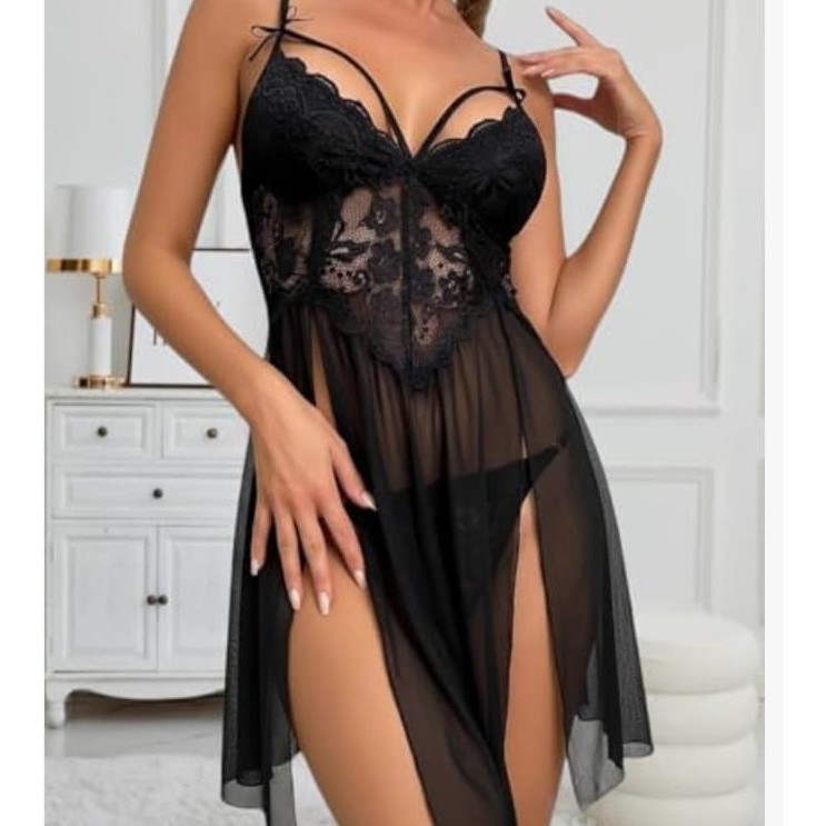 Camisola Sexy com Renda Sem Bojo Costas Nuas