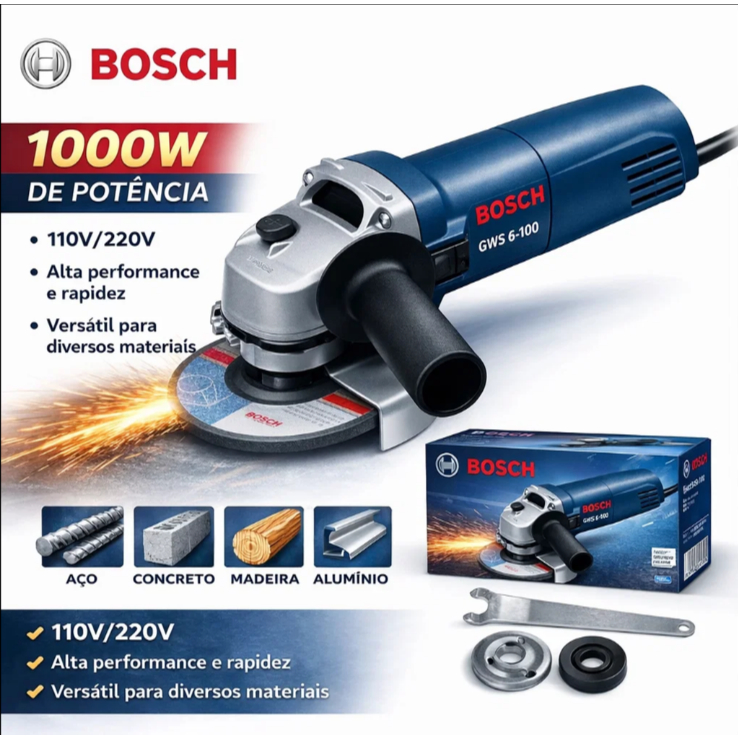 esmerilhadeira lixadeira 220v 1000W lixadeira bosc