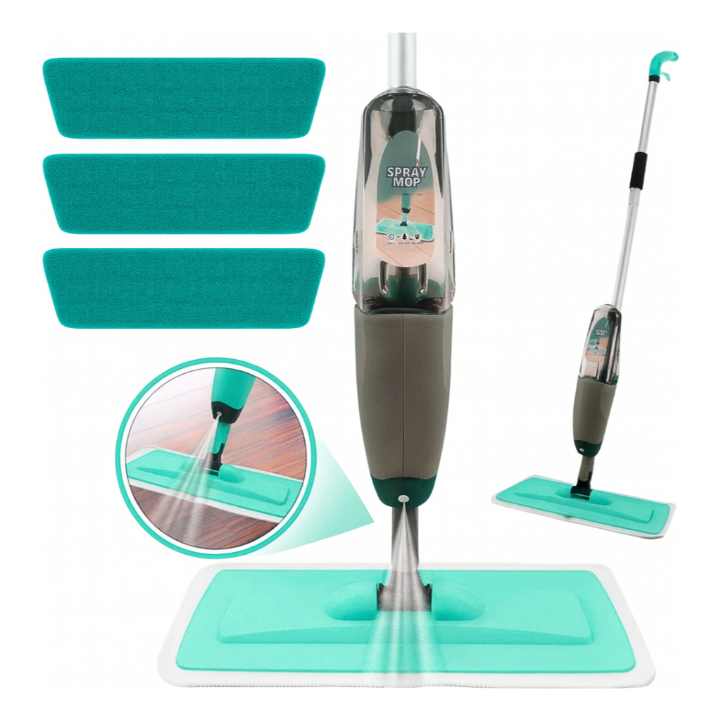 Mop Spray Rodo Magico Esfregão Giratório Limpeza