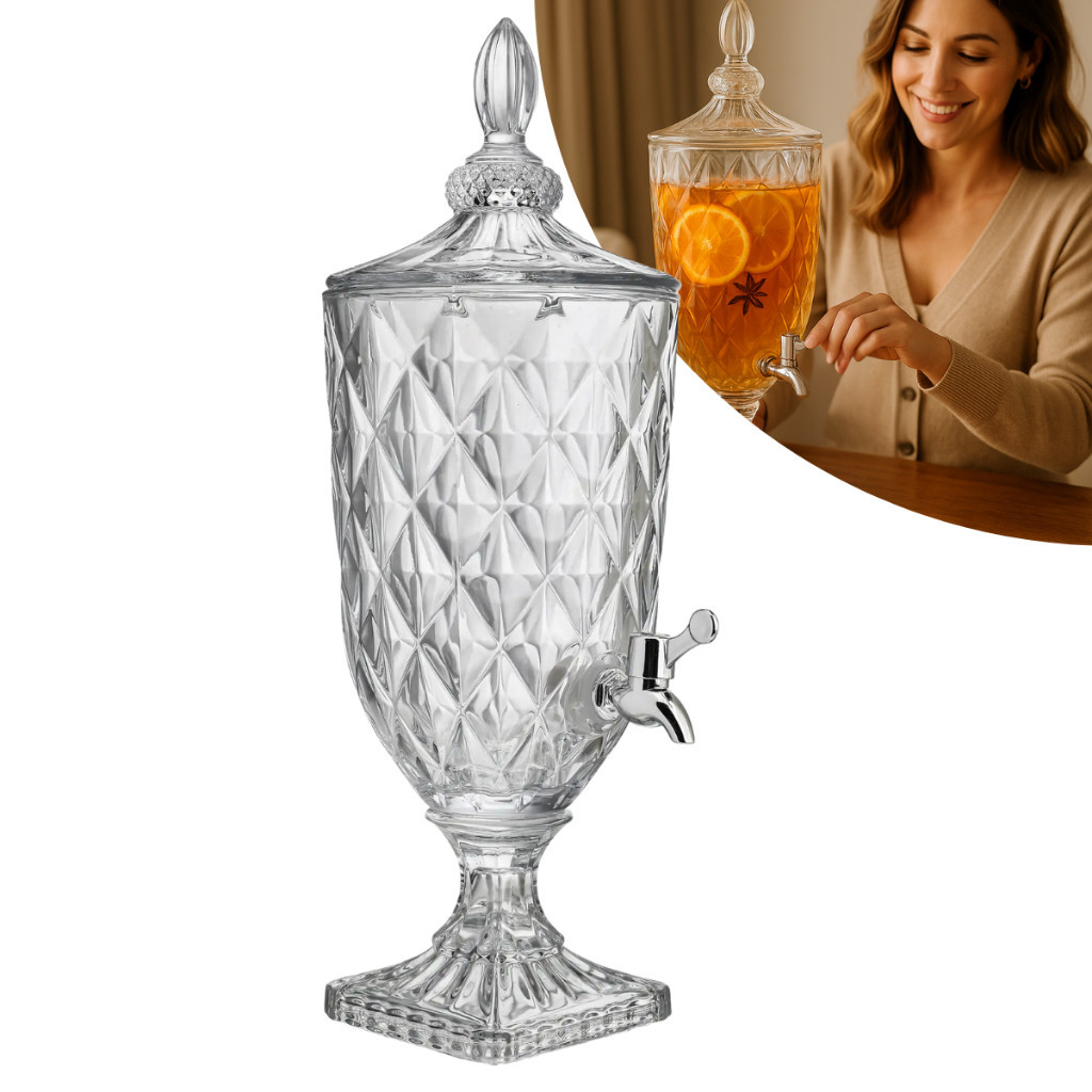 Suqueira de Vidro 5 / 3 Litros com Torneira  | Jar