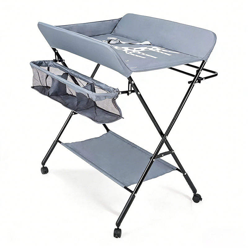 Trocador de Fraldas Portátil Dobrável Rodas e Pr