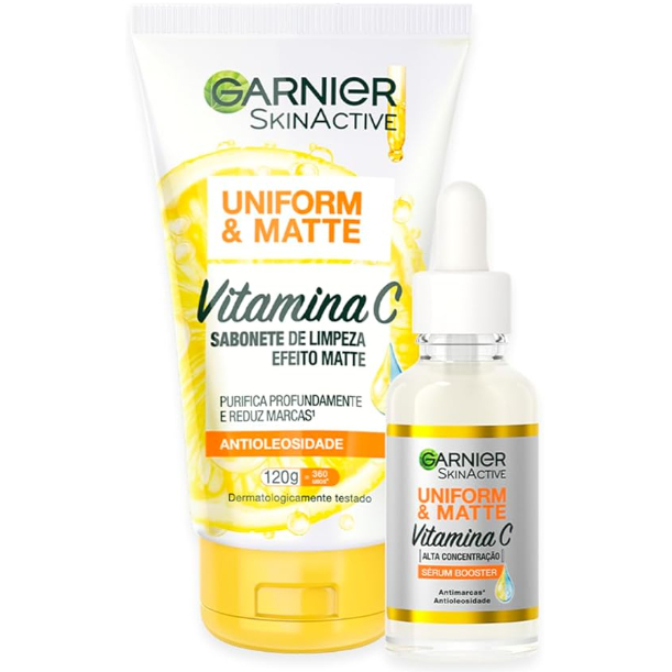 Garnier Uniform E Matte, Kit Skincare Creme de Lim