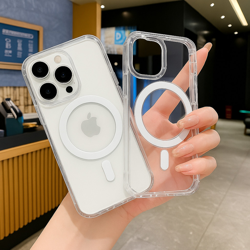 Capa Transparente Magnética Anti Impacto para iPh