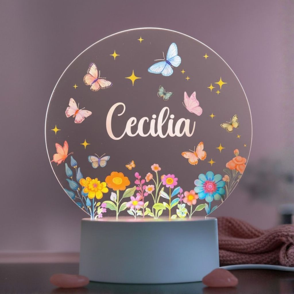 Luminária Para Quarto Menina Jardim Personalizada