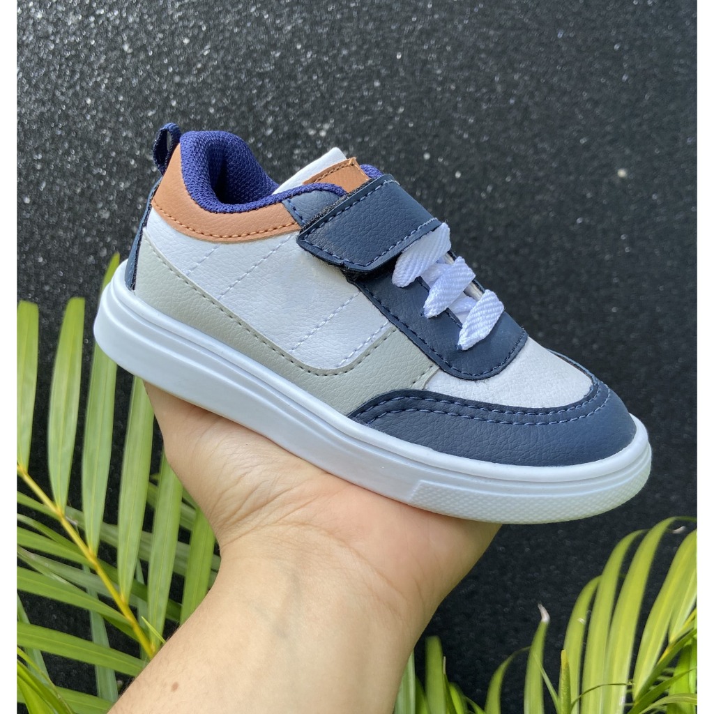 Tênis Infantil Velcro e Cadarço Esportivo Casual