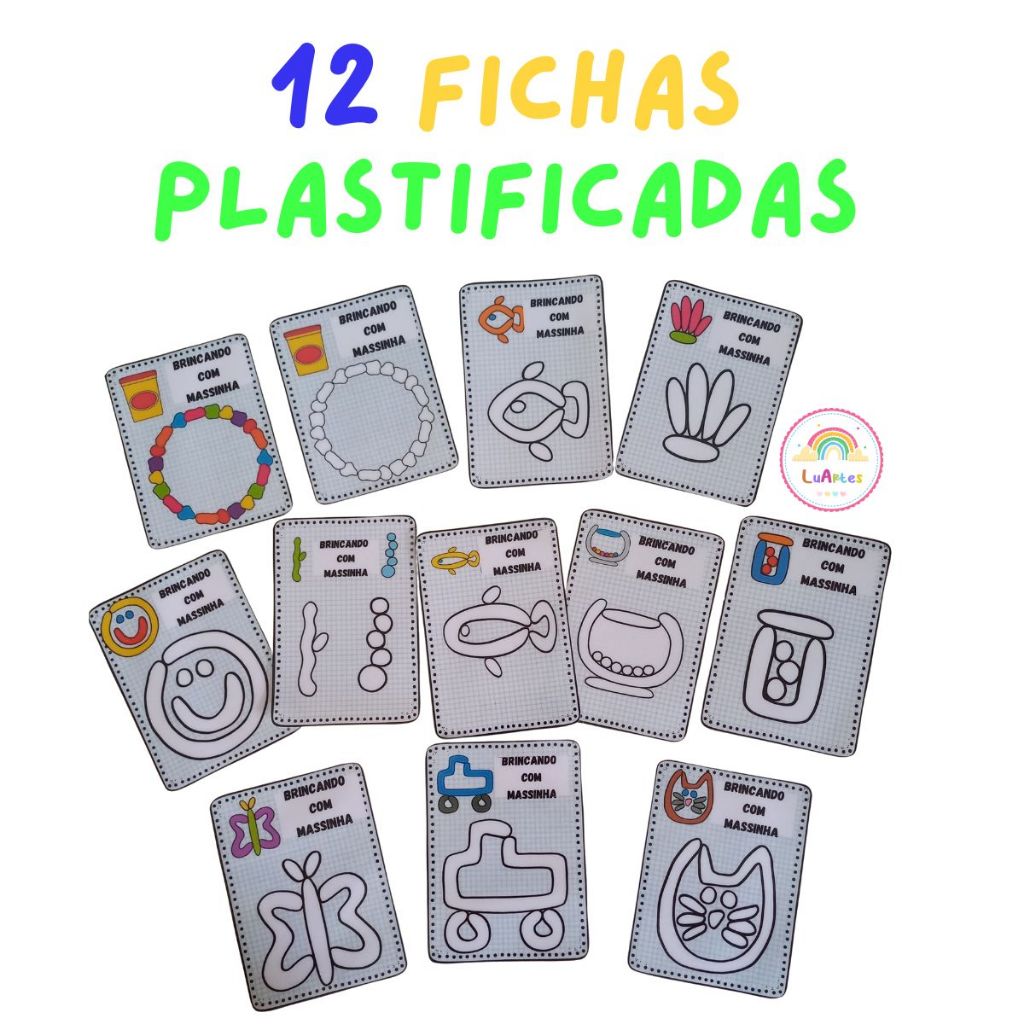 Ficha Pedagógica Brincando com Massinha com 12 Pe