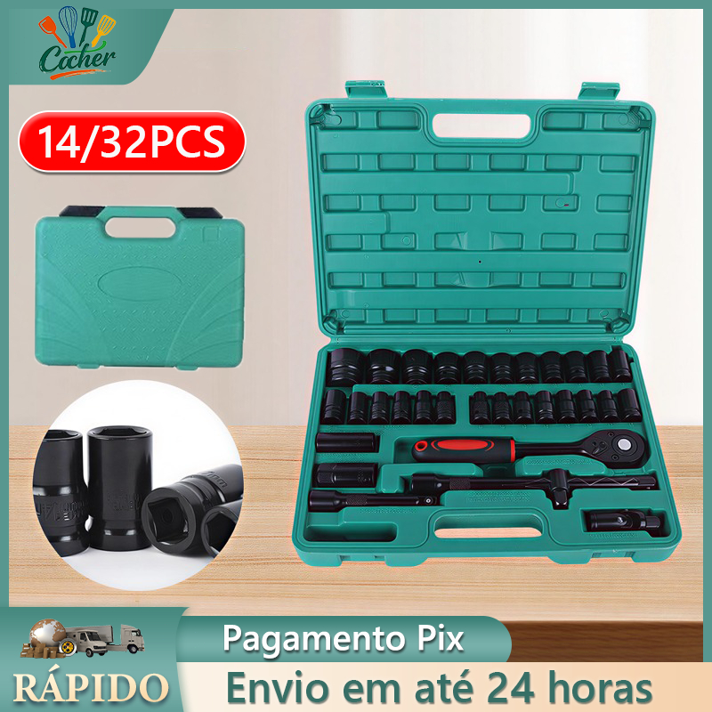 Kit De Ferramentas 32 Peças Jogo De Soquetes Chav