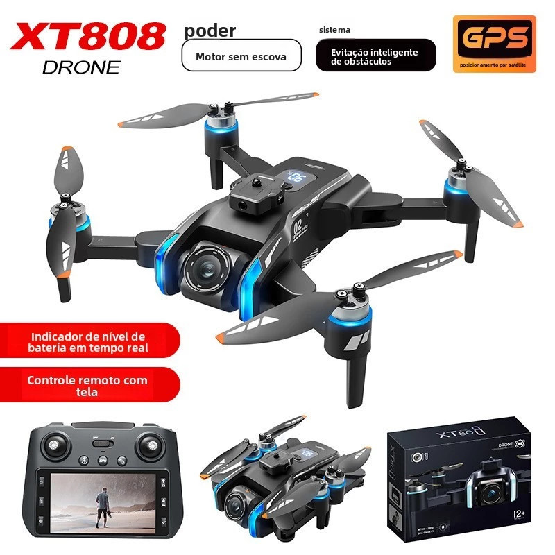 Drone XT808 Posicionamento GPS Tela de alta defini