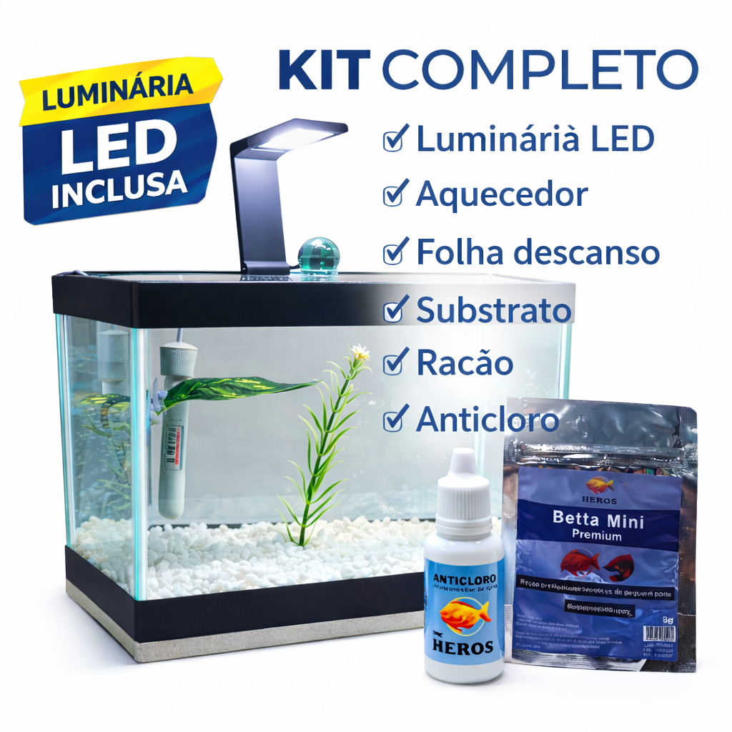 Aquário Completo Beteira – Aquário + Lumin