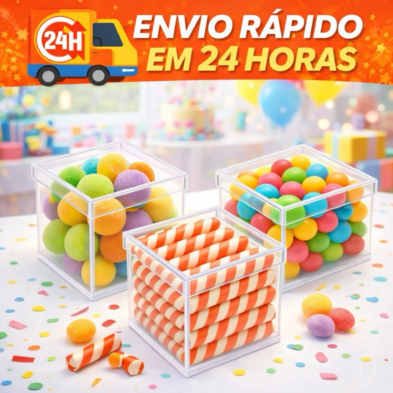 KIT 10/20/30/40/50 e 100 Caixinhas Acrílicas 4