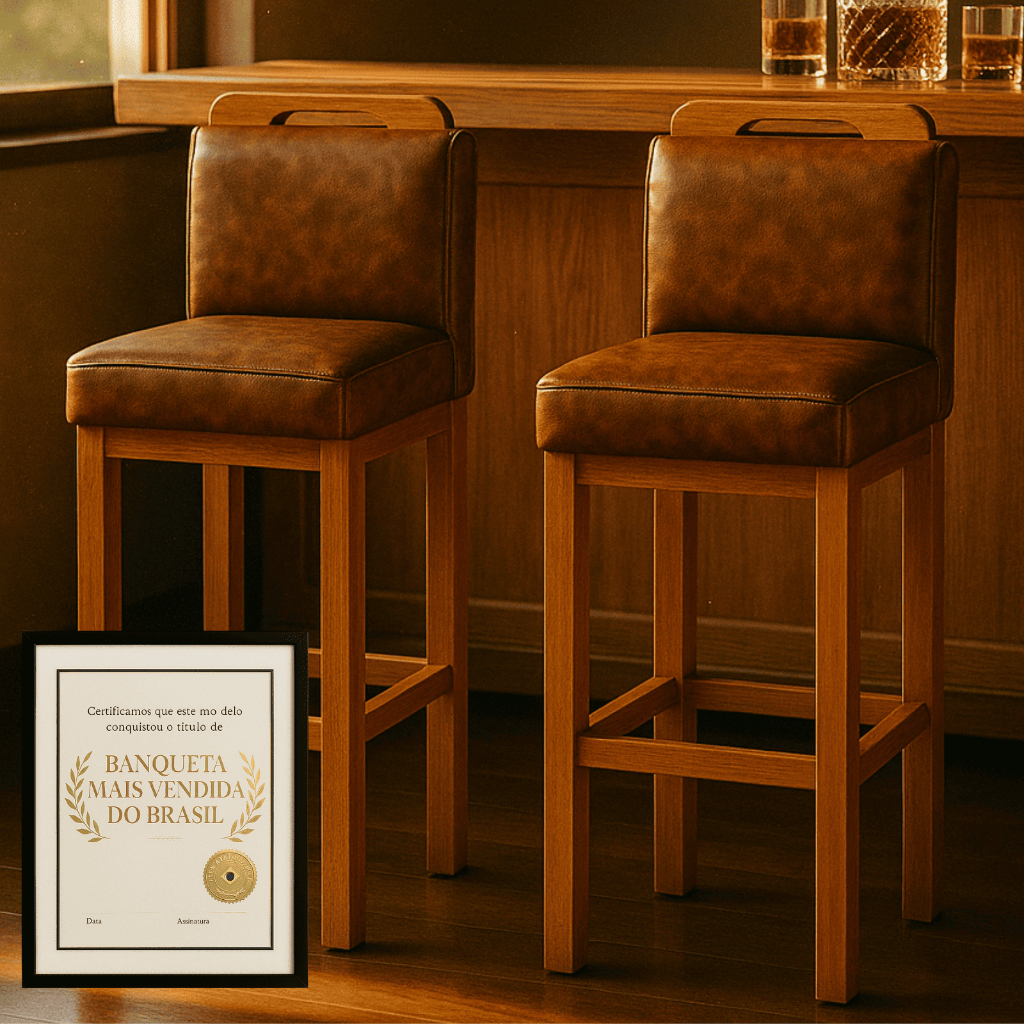 Banqueta Alta Com Encosto Para Area Gourmet, Banqu