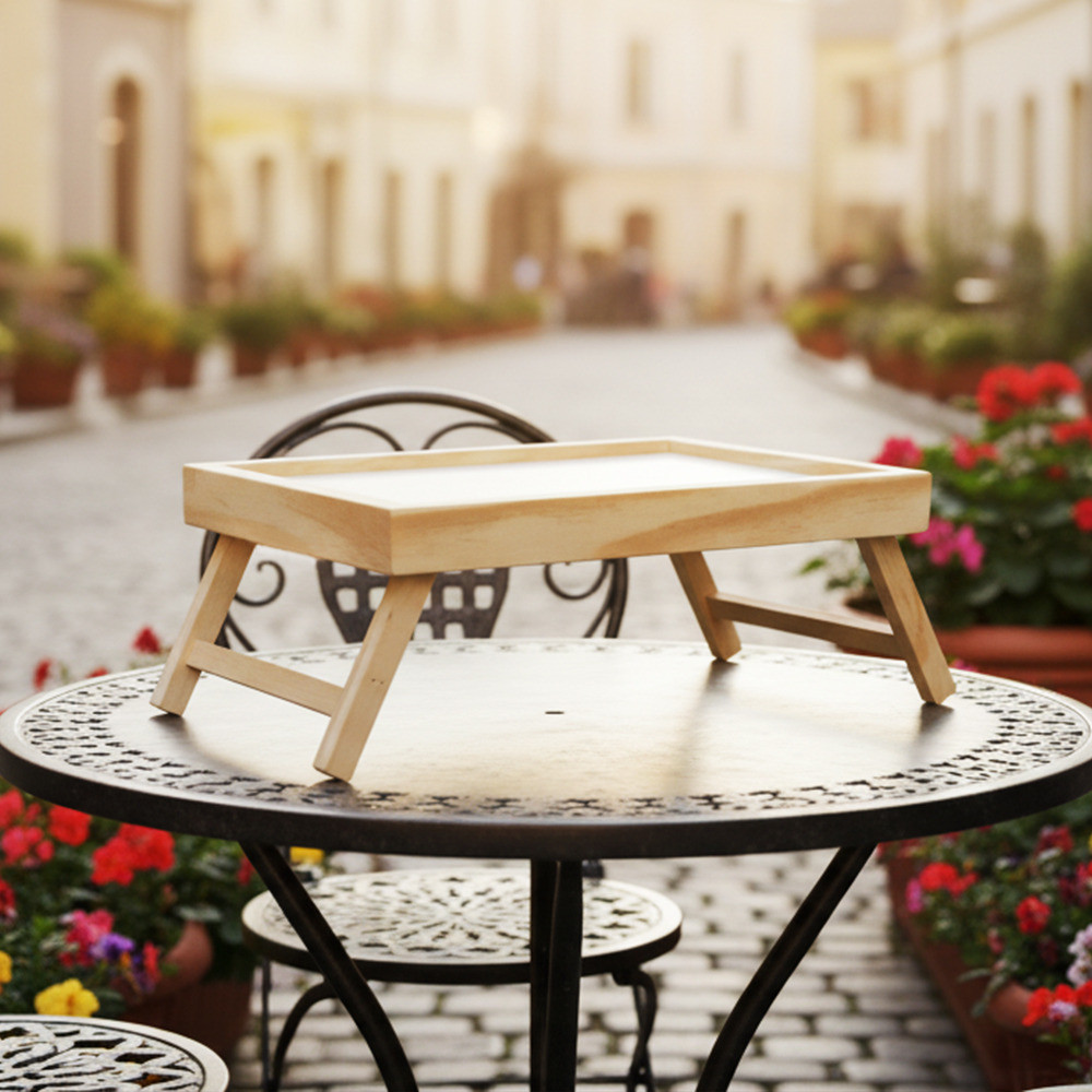 Mesinha De Café Da Manhã Na Cama Bandeja Madeira