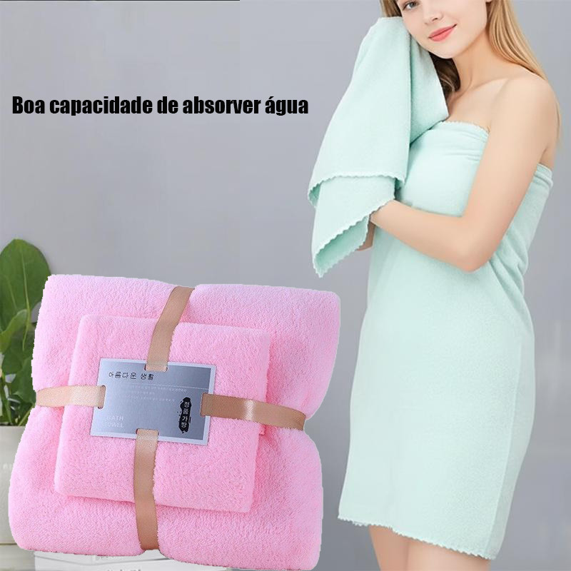 Kit 2 (Toalha De Banho) Conjunto De Toalha De Banh