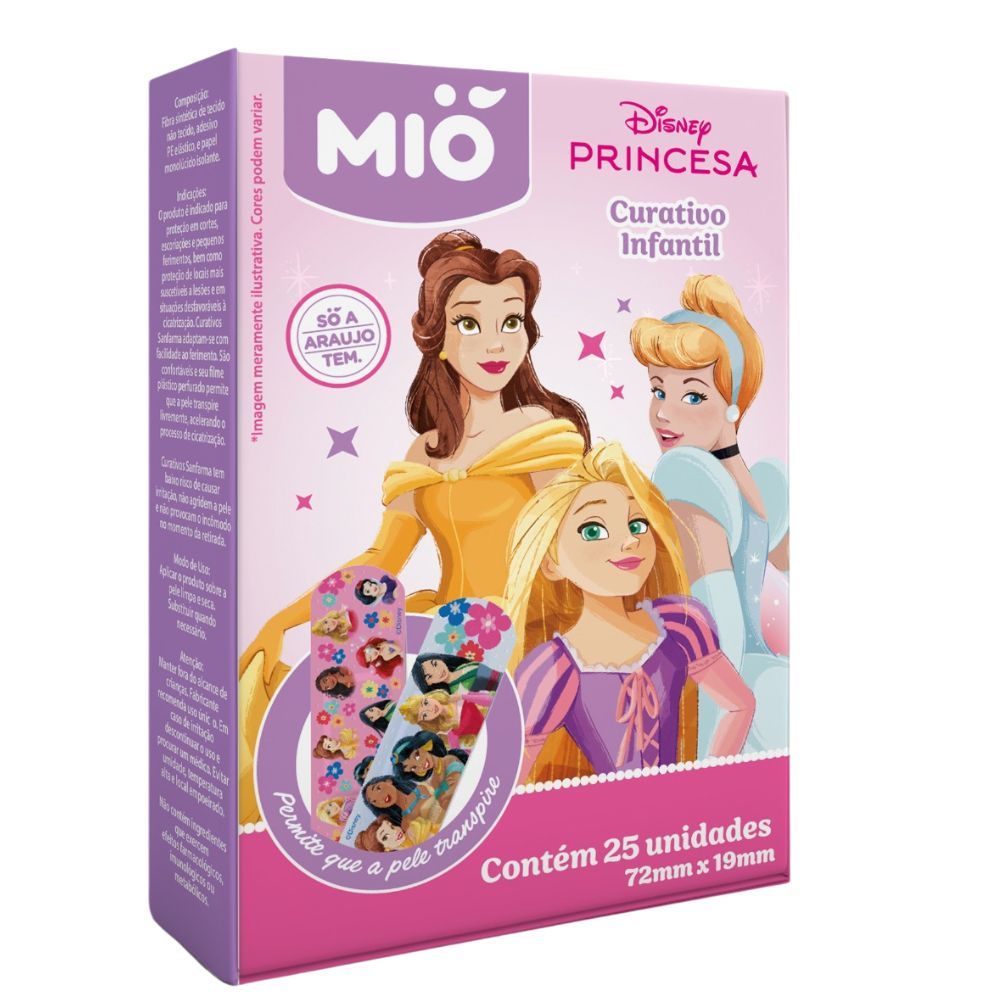 Curativo Infantil Mio Disney Princesa Com 25 Unida