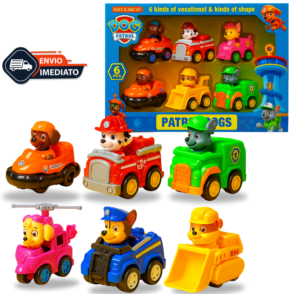 Kit 3/6/9 Carrinho Patrulha Canina Brinquedo Cole�