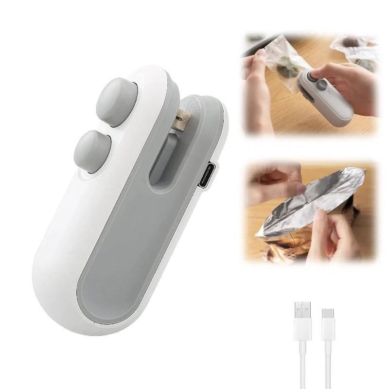 Mini Máquina Seladora Portátil 2 Em 1 de Aliment