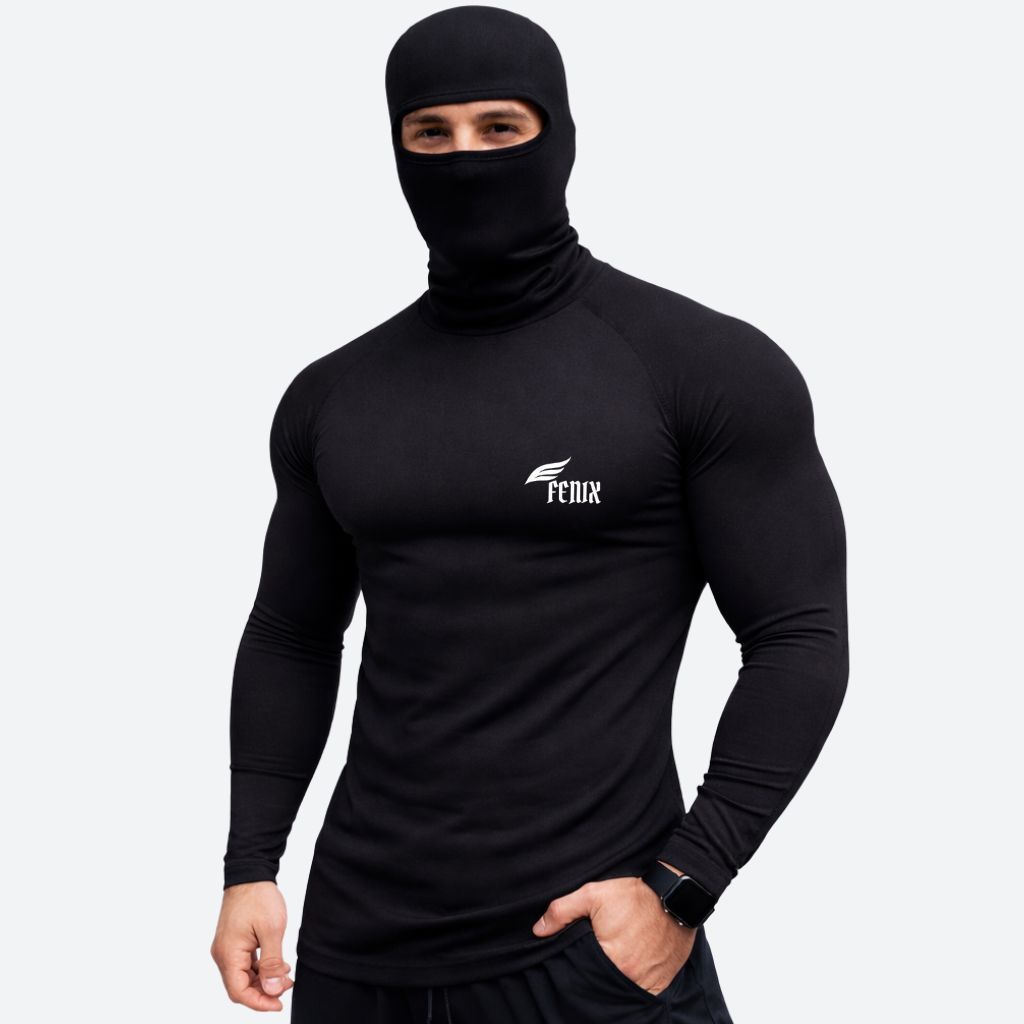 Kit Camisa Térmica com Balaclava Proteção UV 50