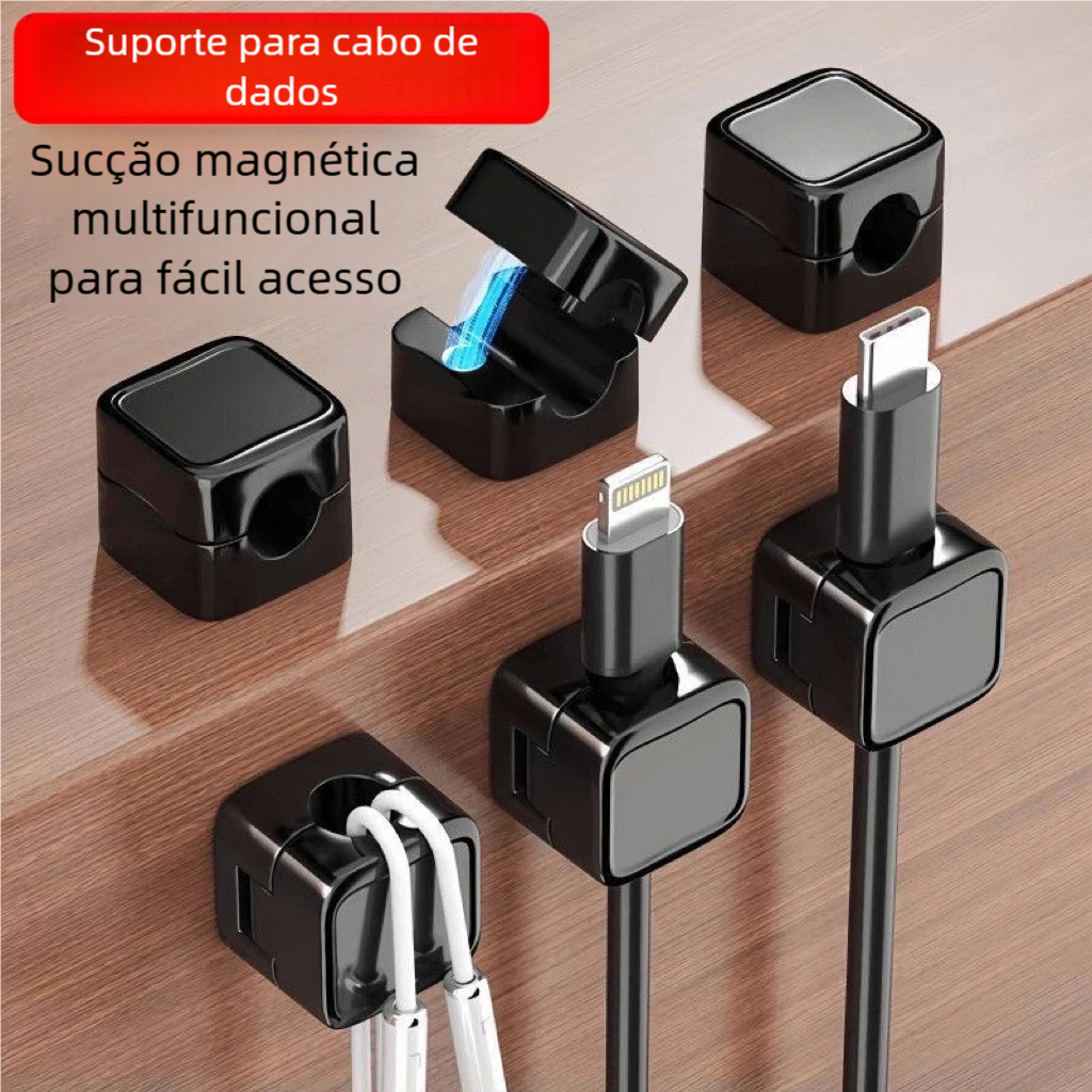 Fixador de Cabos Magnético Autoadesivo – Or