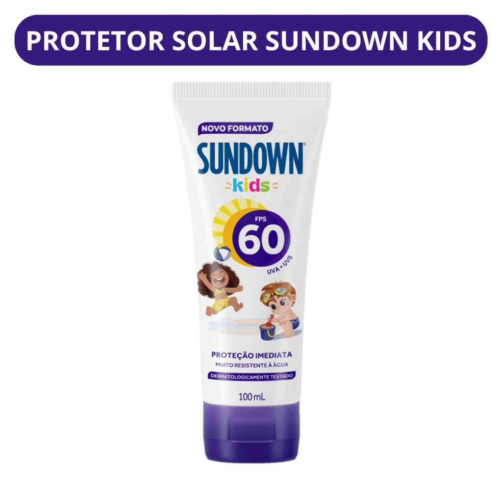 Protetor Solar Sundown Kids Praia e Piscina FPS60 