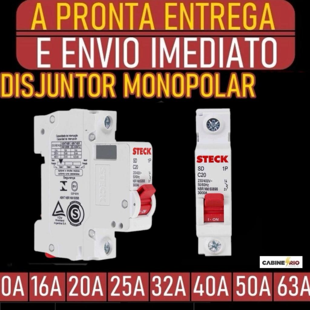 Disjuntor Steck SD Curva C  MONOPOLAR