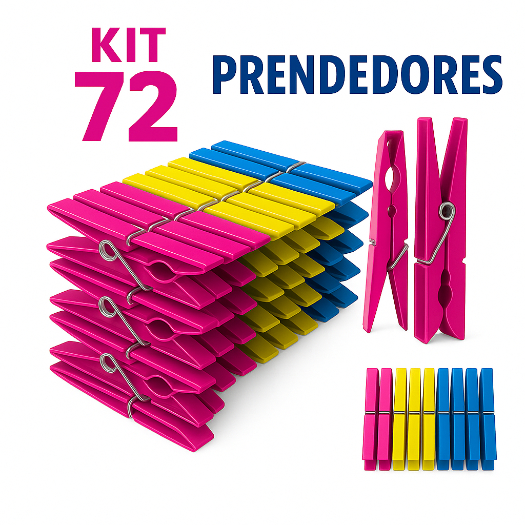 Kit 72/ 60 / 48 / 36 / 24 / 12 Prendedores Pregado