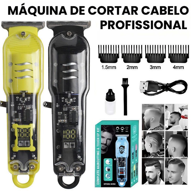 Máquina De Cortar Cabelo Profissional Smart Lcd B