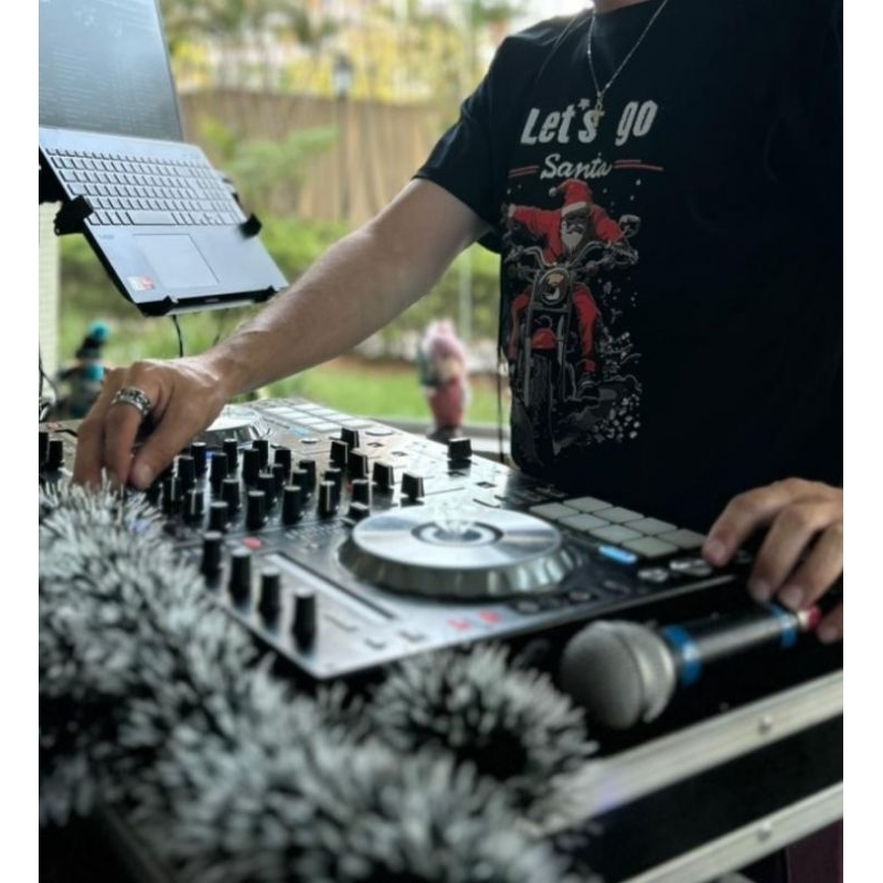 Camisa Papai Noel Motociclista