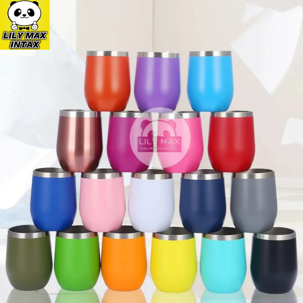 Copo Cuia Térmico 360ML Inox Com Tampa Acrílica