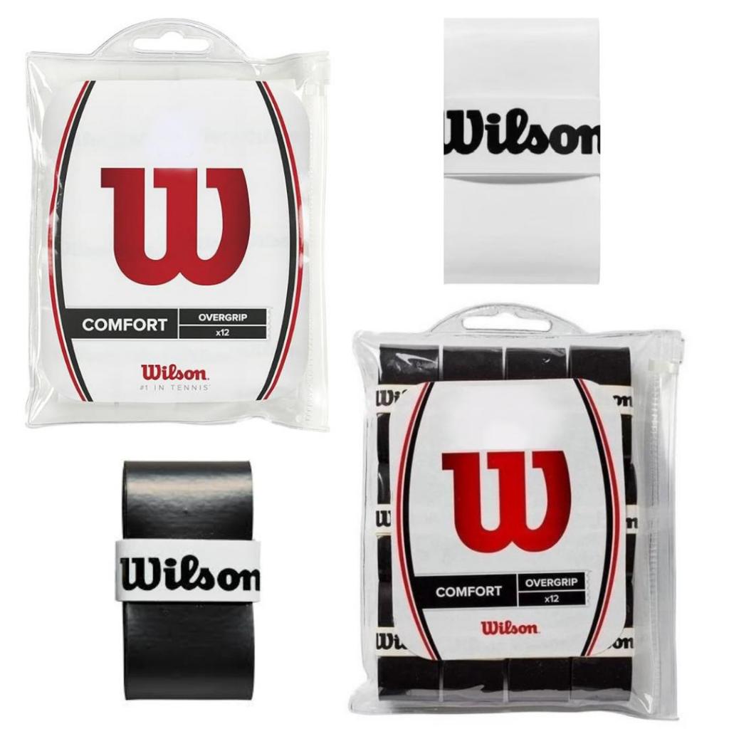 Overgrip Wilson Branco ou Preto Pegajoso Liso 2/3/
