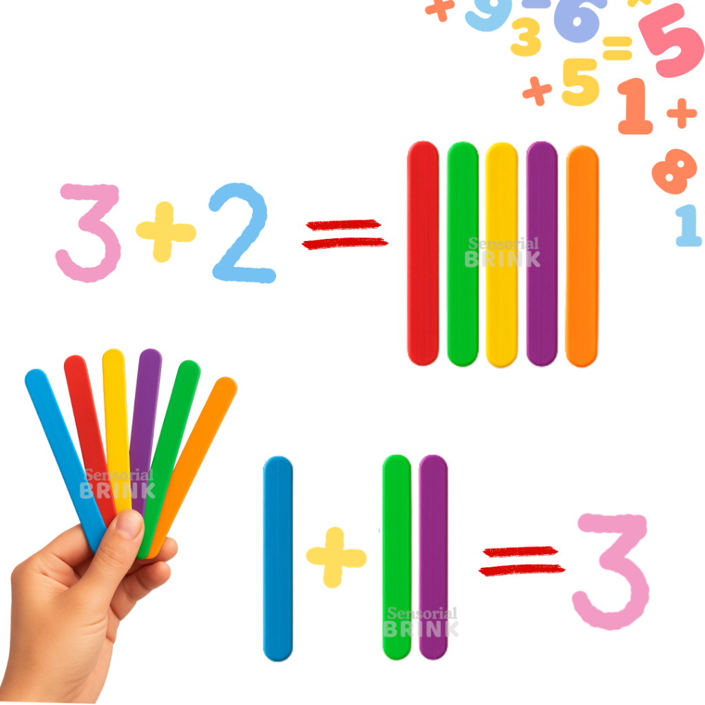 Palitos Matemáticos Coloridos  Brinquedo Para Ati