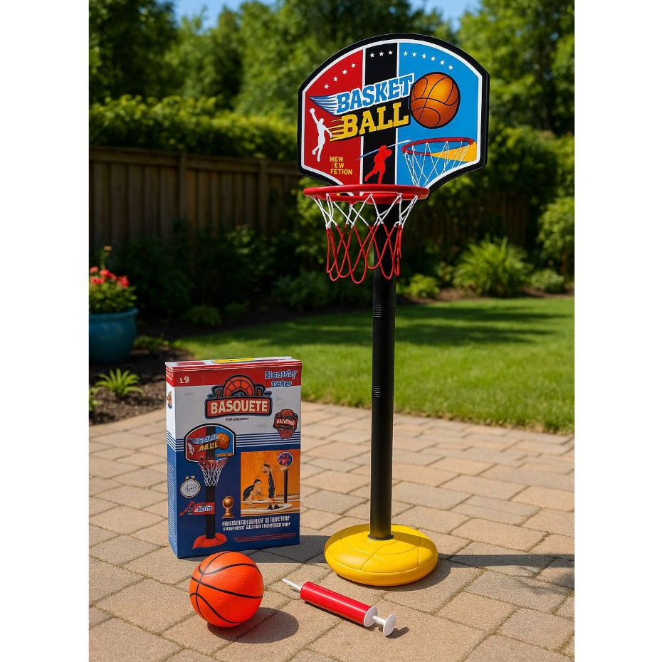Kit Basquete Infantil com Bola e Inflador  Homepla