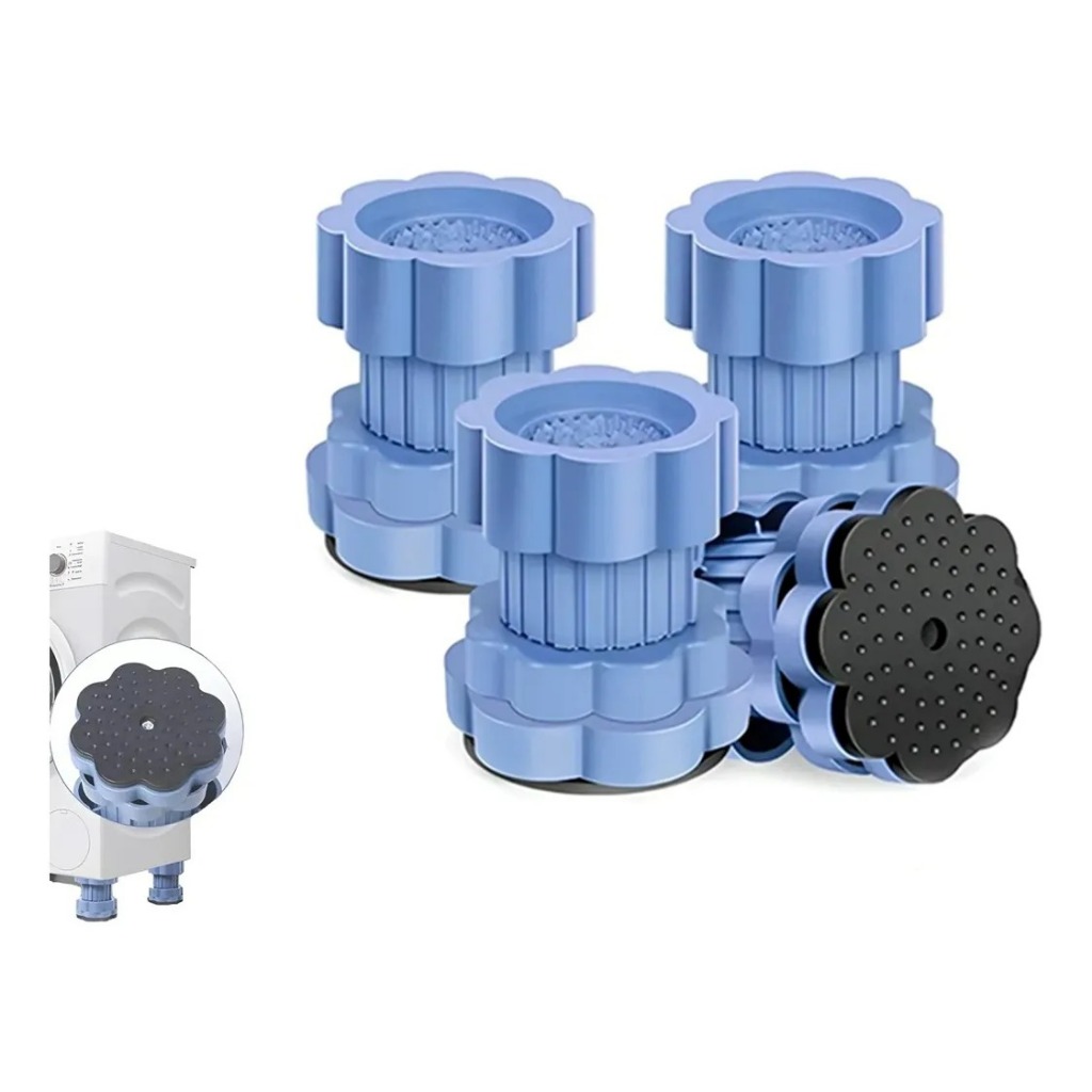 Kit 4 Peças Base Antivibração Ajustável  Reduz