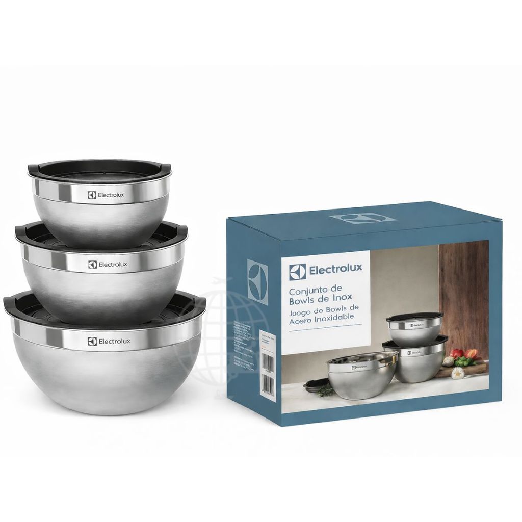 Conjunto de Bowls Inox Electrolux com 3 Peças par