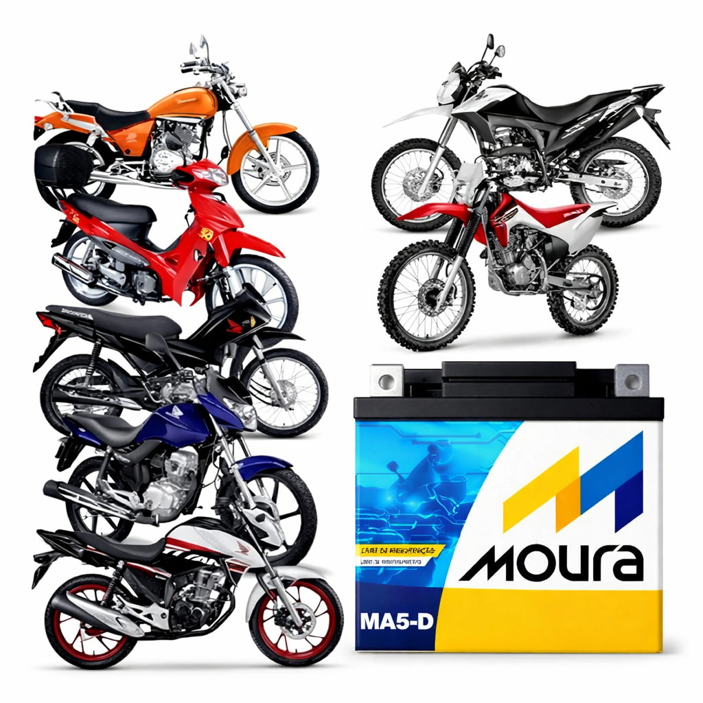 Bateria Moto Moura MA5-D (5ah) 12V Selada  ORIGINA