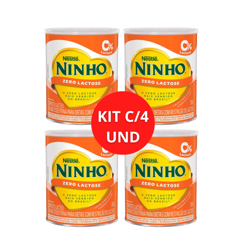 Kit C/4 Composto Lácteo Ninho Forti+ Zero Lactose