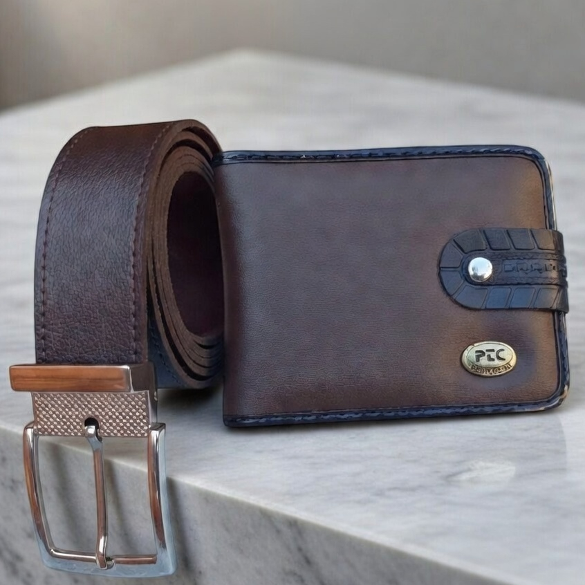 Kit Carteira Masculina Grande fecho de Botão Pant