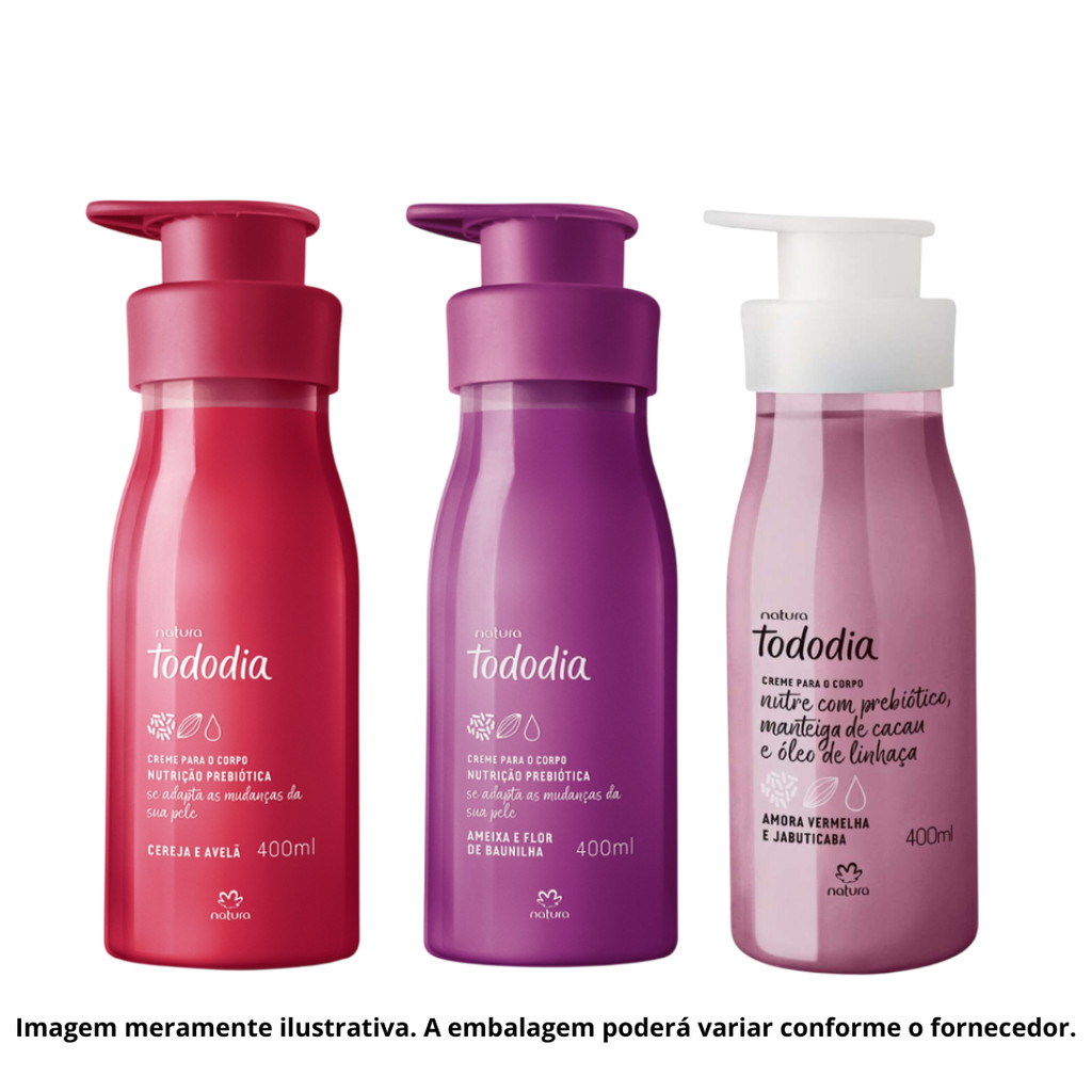 Kit com 3 Hidratantes Corporais Natura Tododia  40