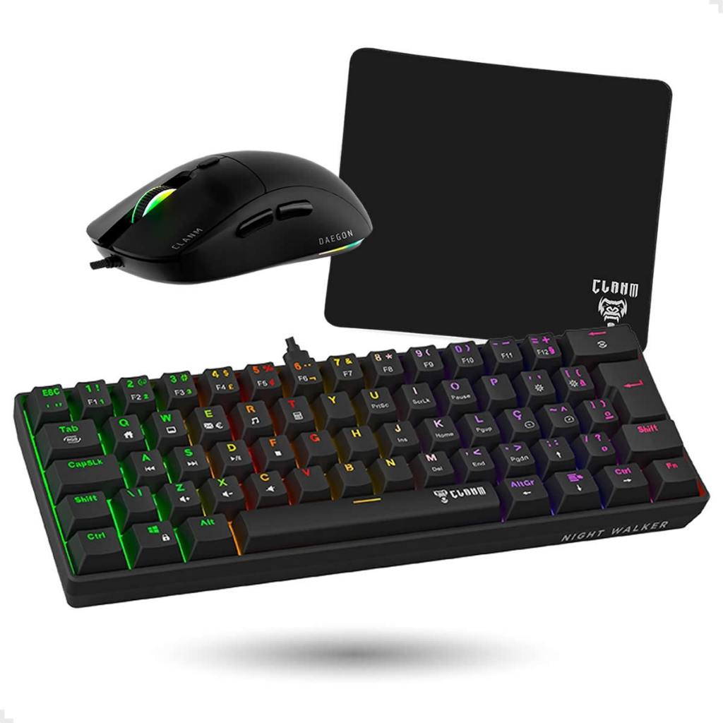 Combo Gamer Darkline Lite Com RGB – Teclado 
