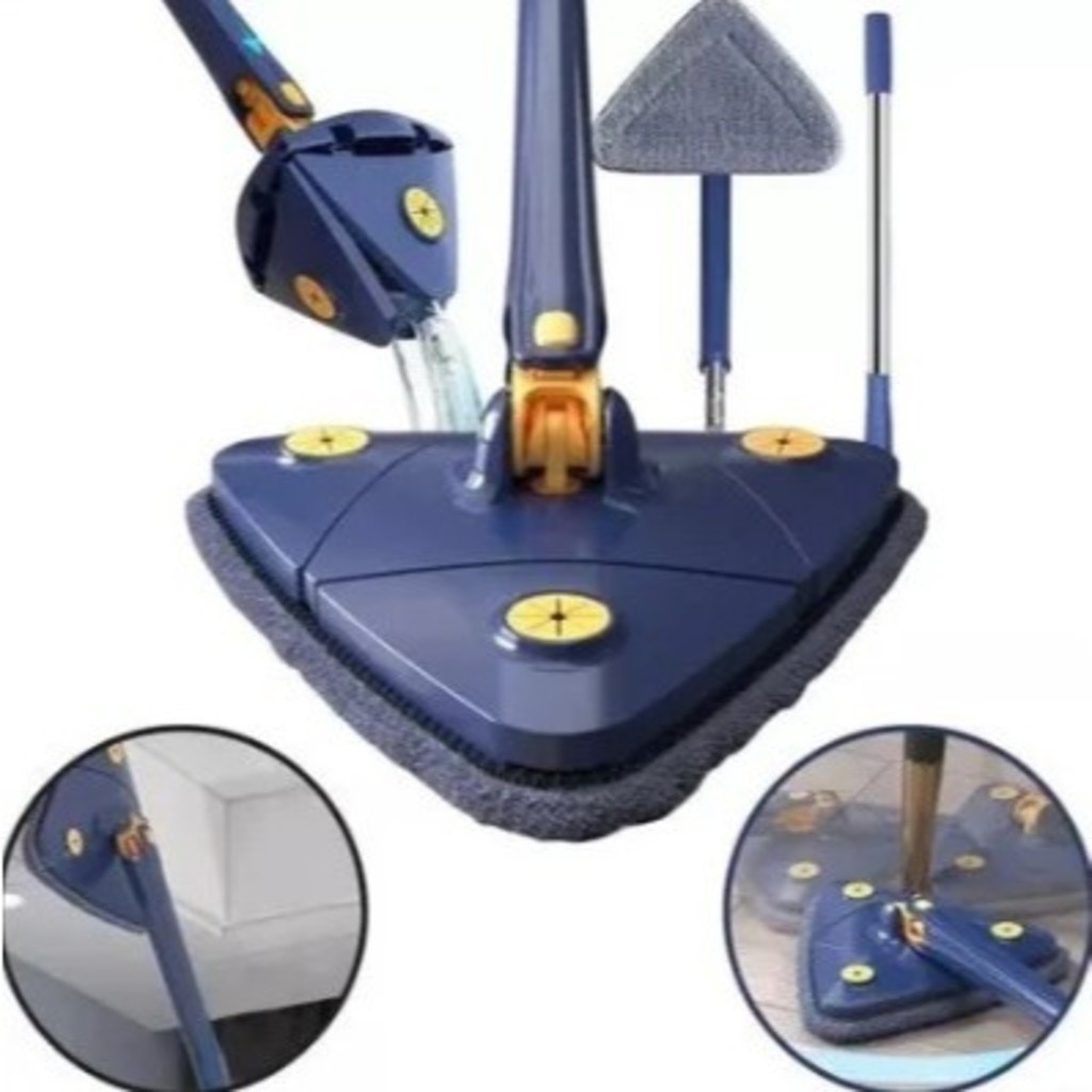 Mop Triangular Rotativo 360° para Limpeza de Vidr